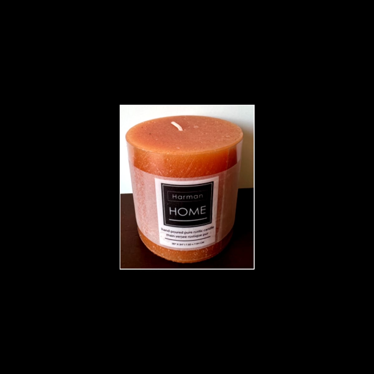 AP-CNDL201RG33_Q01 Hand Poured Pure Rustic Orange Pillar Candle