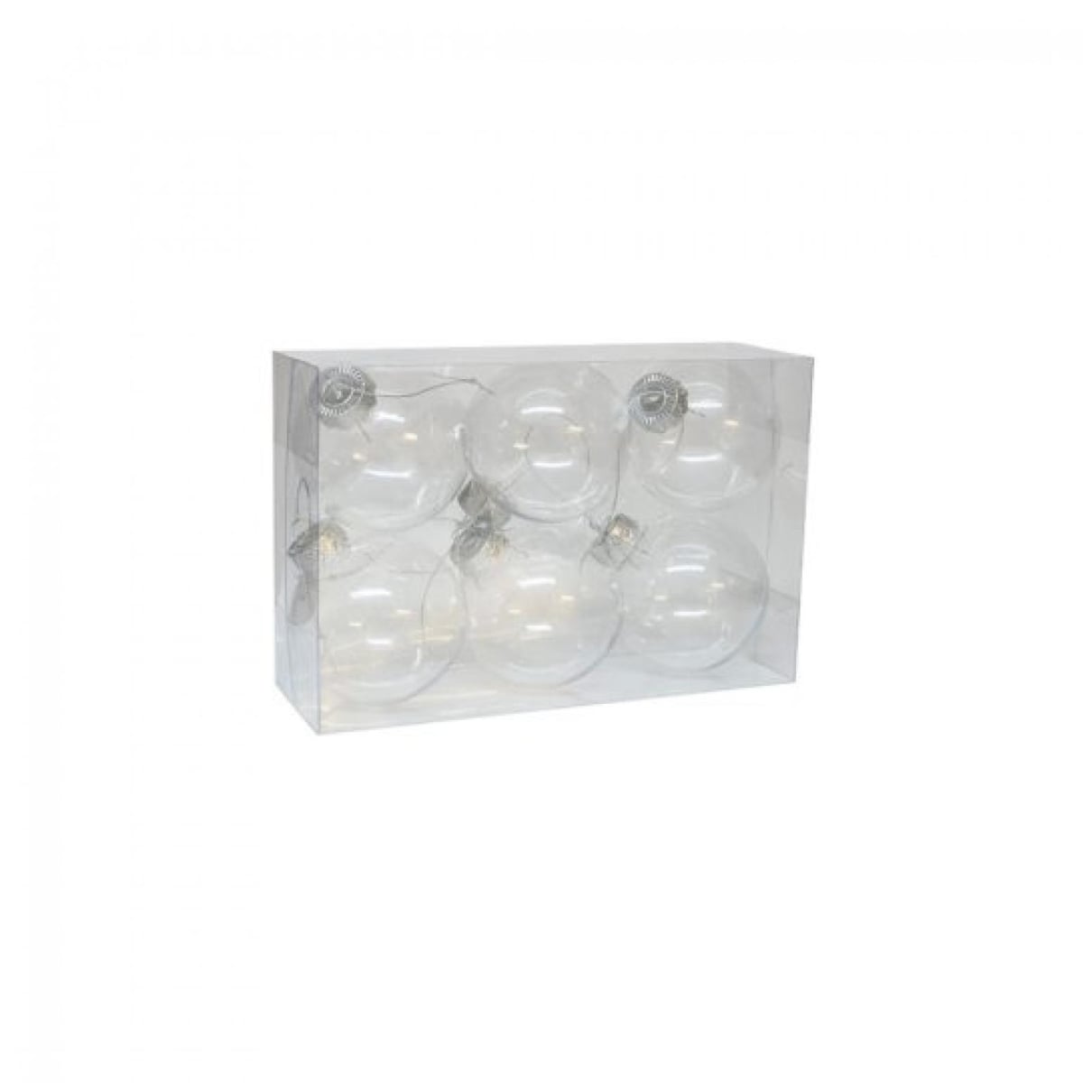 CM-AS718CL Set Of 6 Clear Ball Ornaments