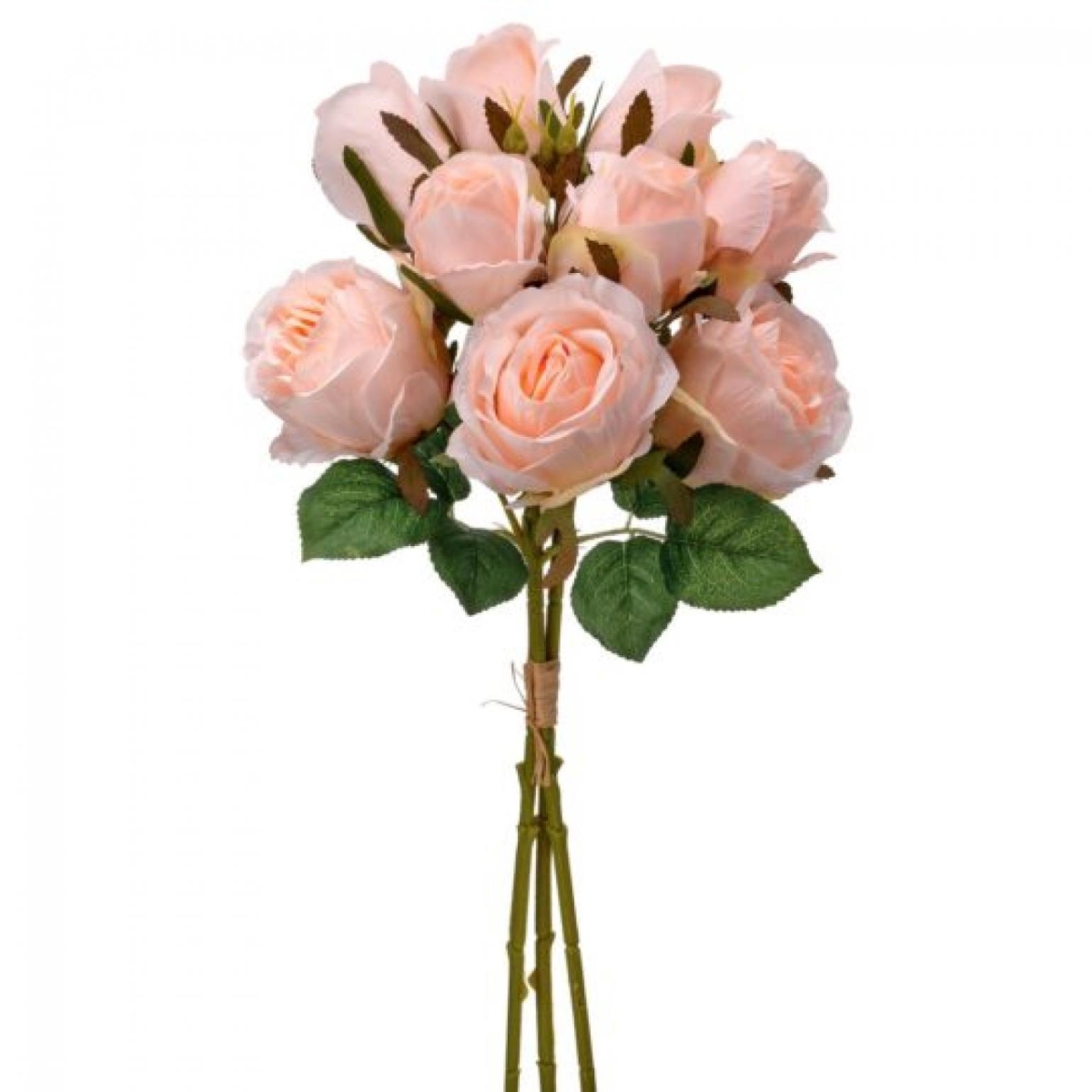 CM-RT237PK_Q01 Soft Pink Garden Rose Bouquet Artificial Flower