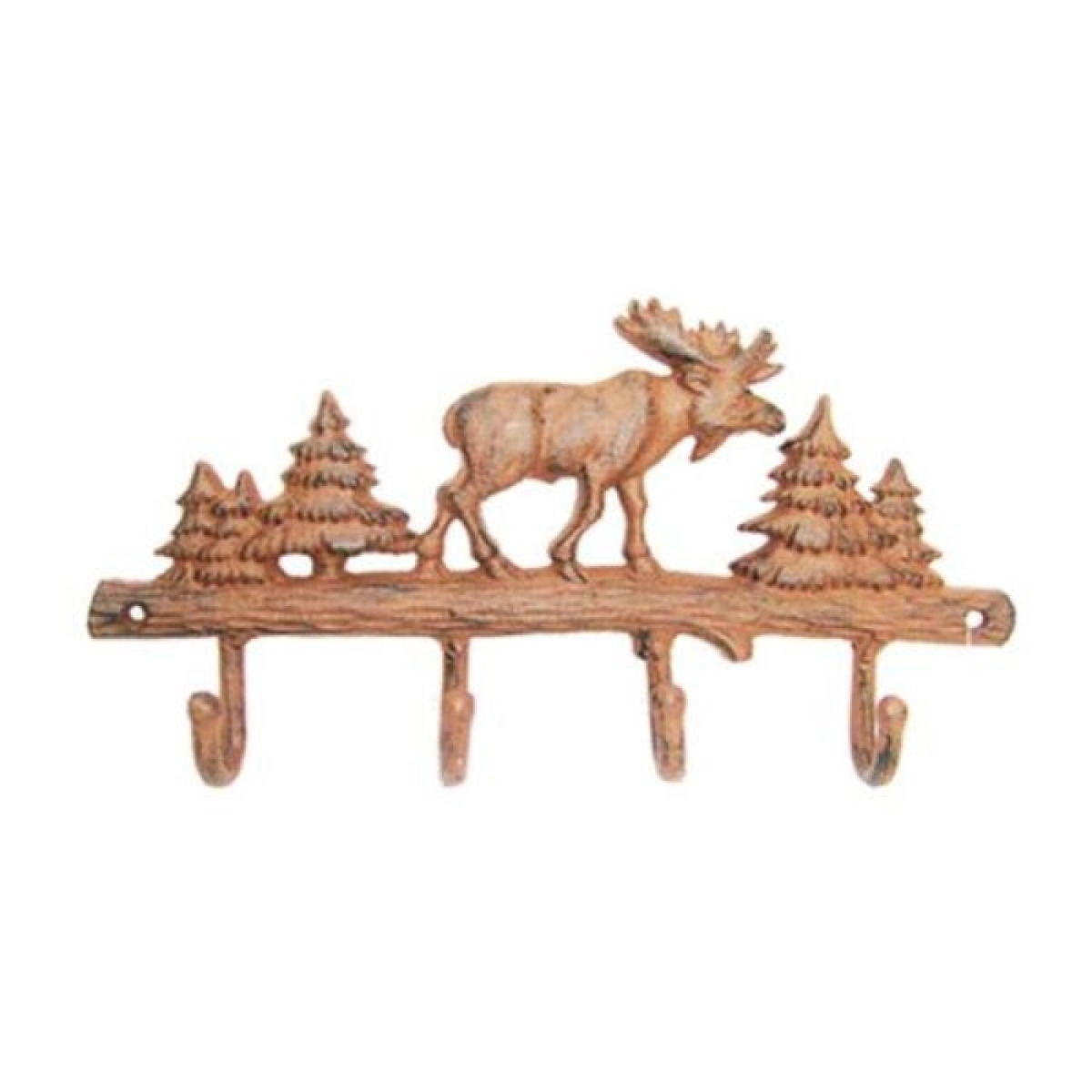 AP-CIR950MH_Q01 Cast Iron Moose And Trees Wall Hook