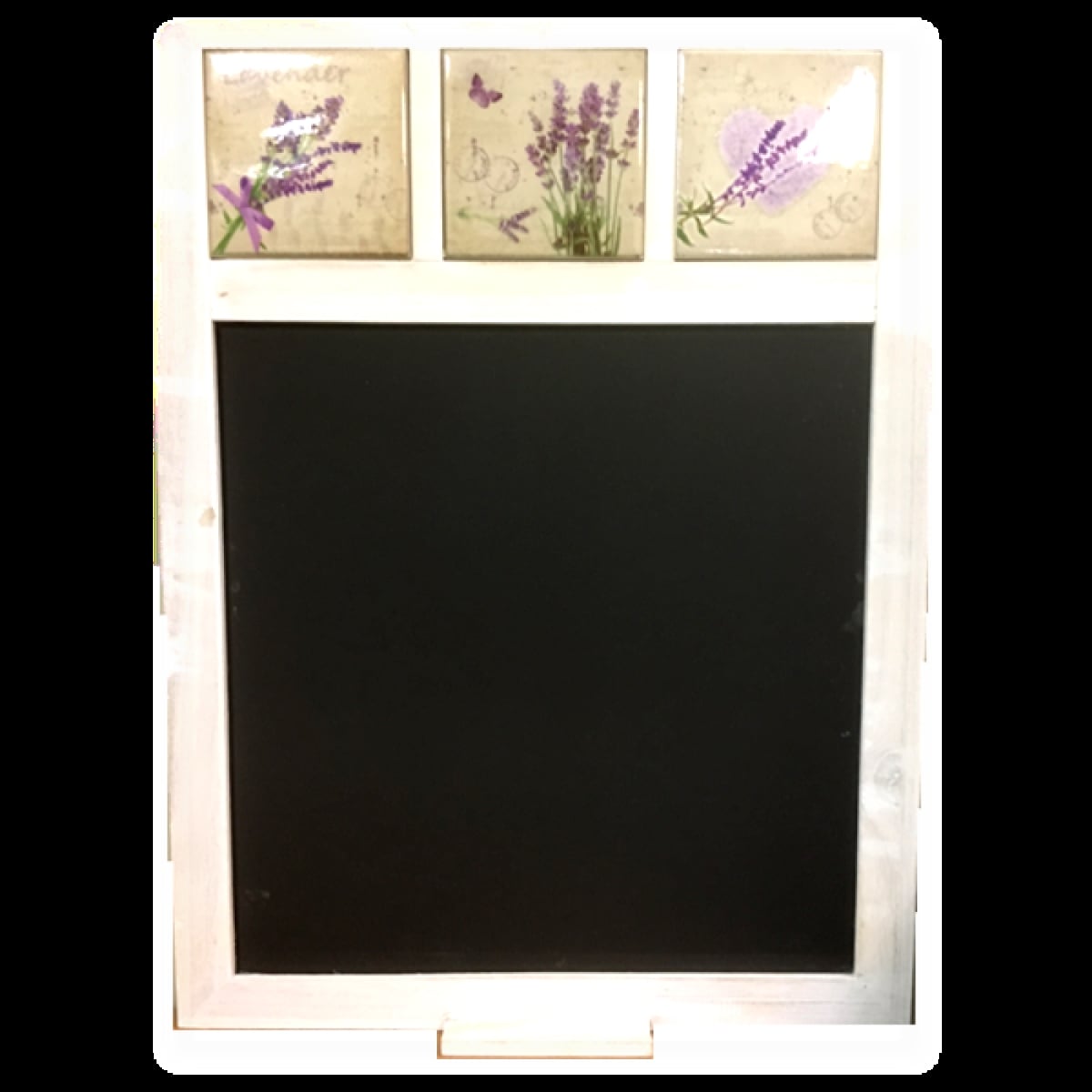 AP-CV216BB_Q01 White Wooden Frame With Ceramic Tiles Chalkboard
