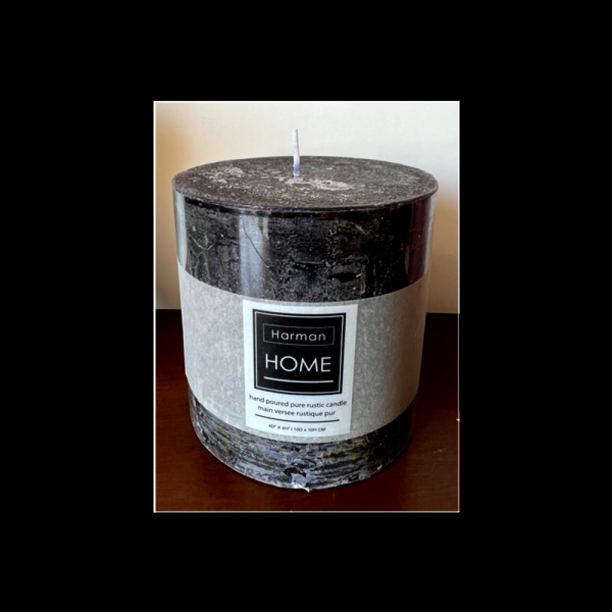 AP-CNDL223BK44_Q01 Black Pillar Hand Poured Candle