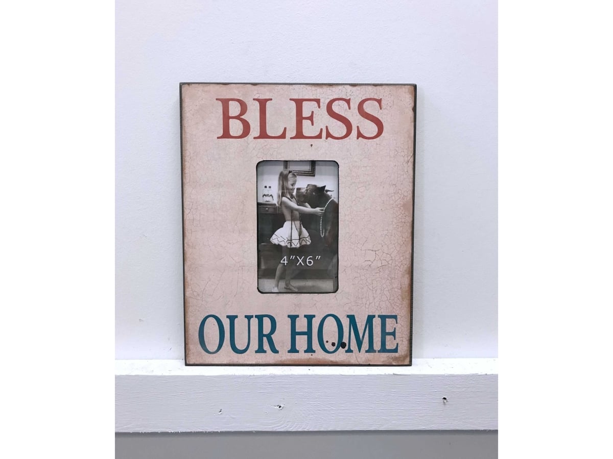IV-W15-PF02 Bless Our Home Vintage Wall Decor