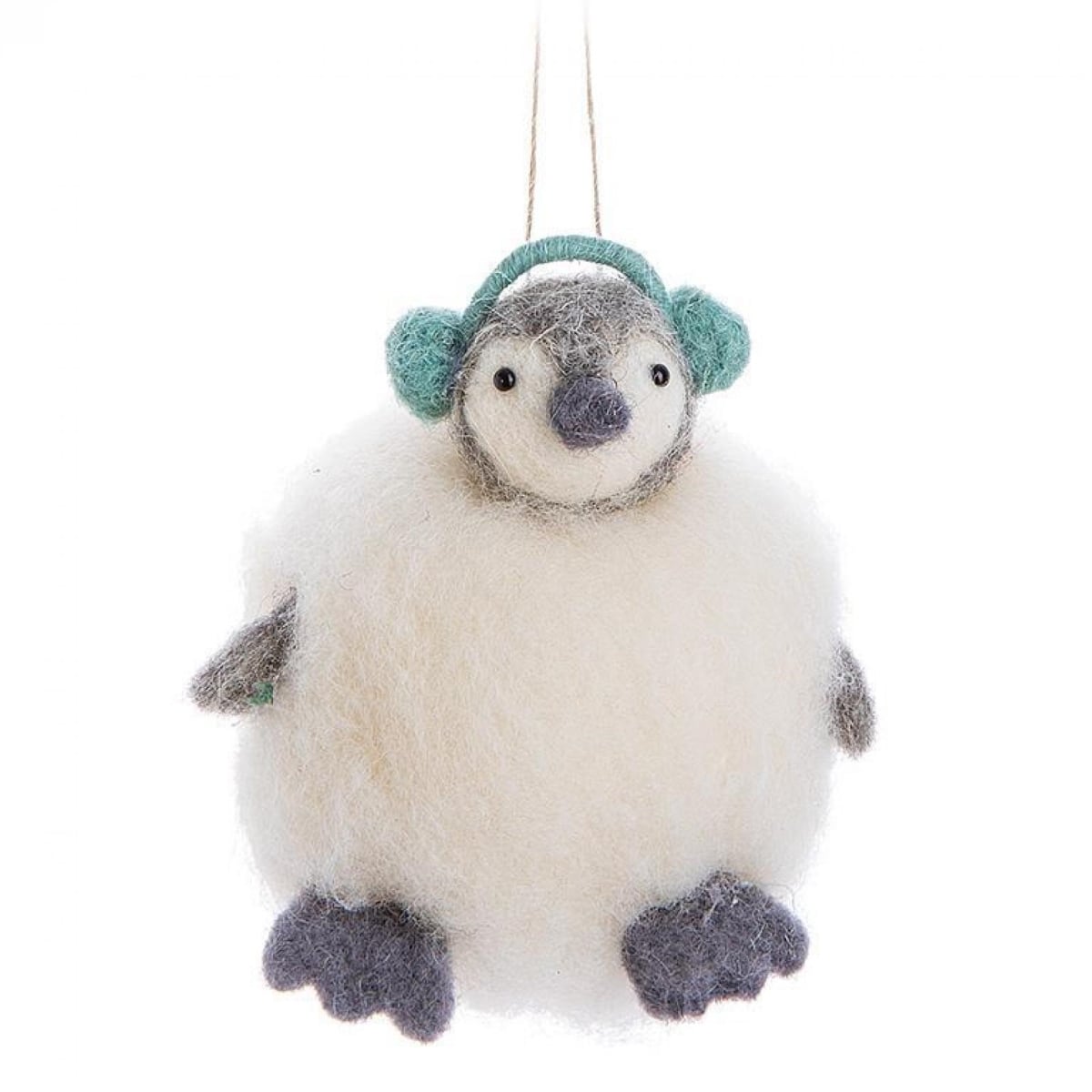 AB-27-MERINO-520 Penguin In Snowball Ornament