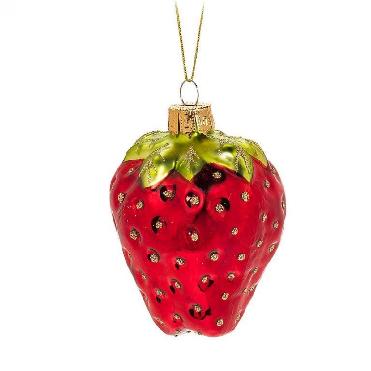 AB-15-SEASON-BERRY_Q01 Single Strawberry Ornament