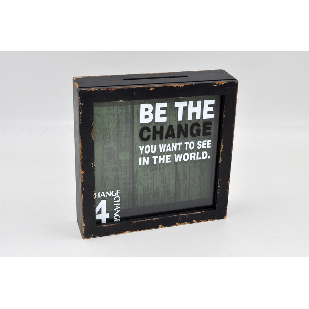 IV-W18S-JYH006 Be The Change Wooden Memory Box