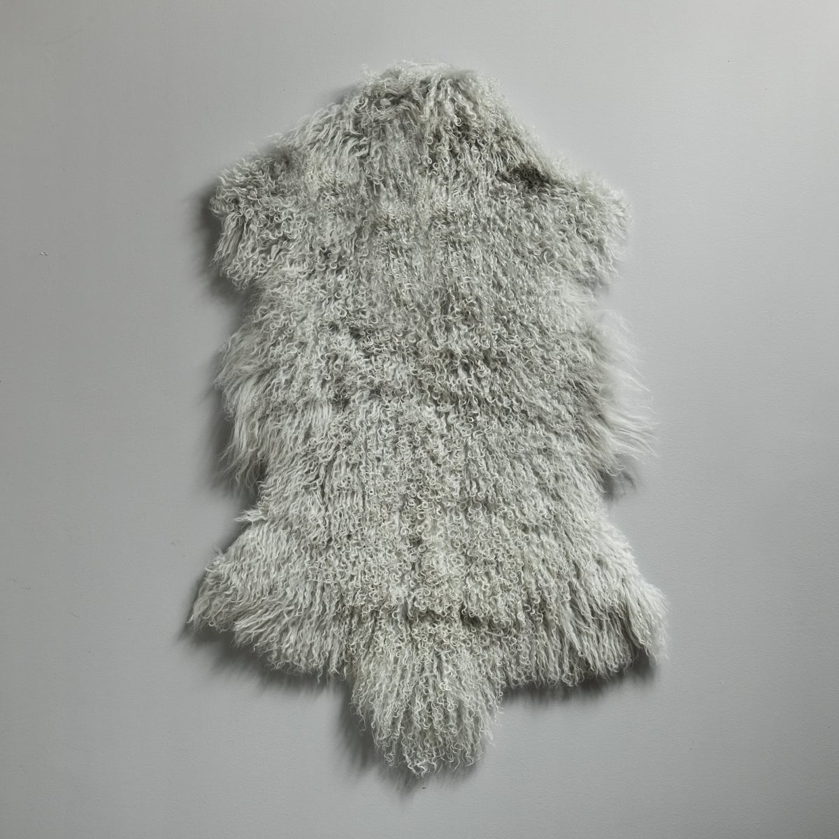 Light Gray Mongolian Lamb Fur Rug - Light Gray - 24in. x 40in. - Soft and Durable