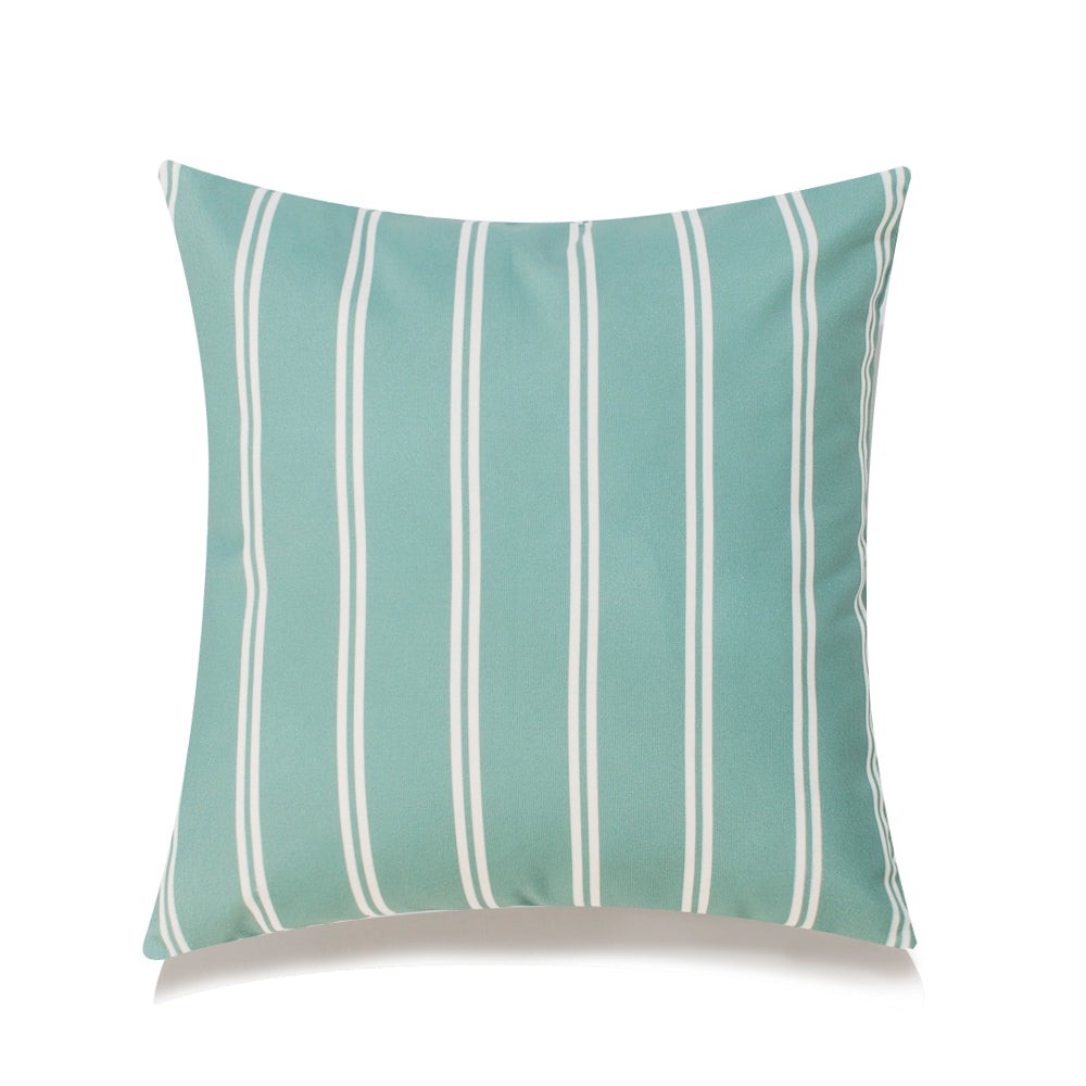 HU-MP2020ICHRGROP Green With White Stripes And Polyester Insert Pillow