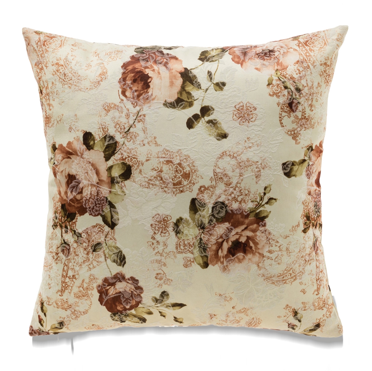 HU-FL2222JT04OP Muted Tone Rose Pattern With Polyester Insert Pillow