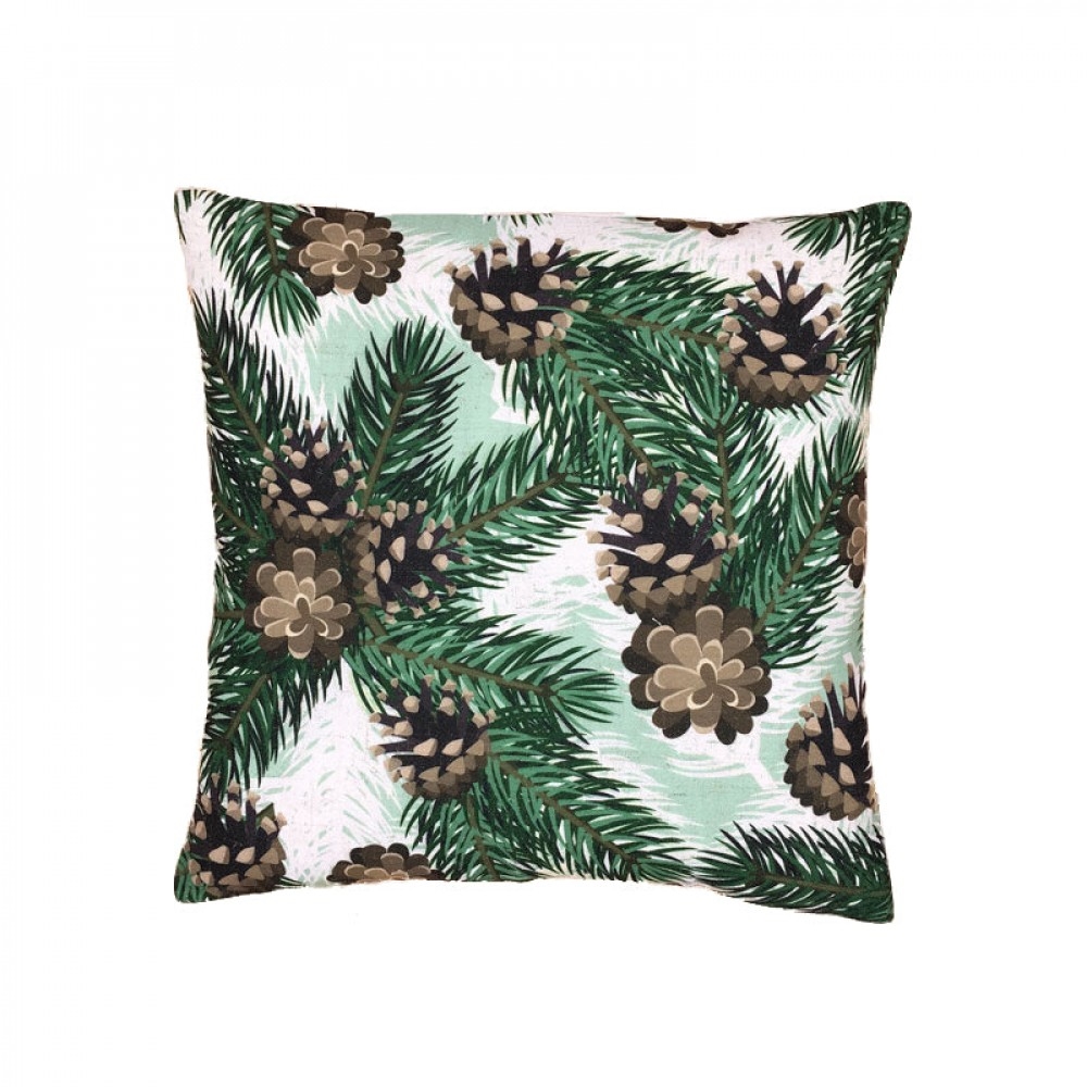 HU-RM1818IC05OF Pine Cones With Feather Down Insert Pillow