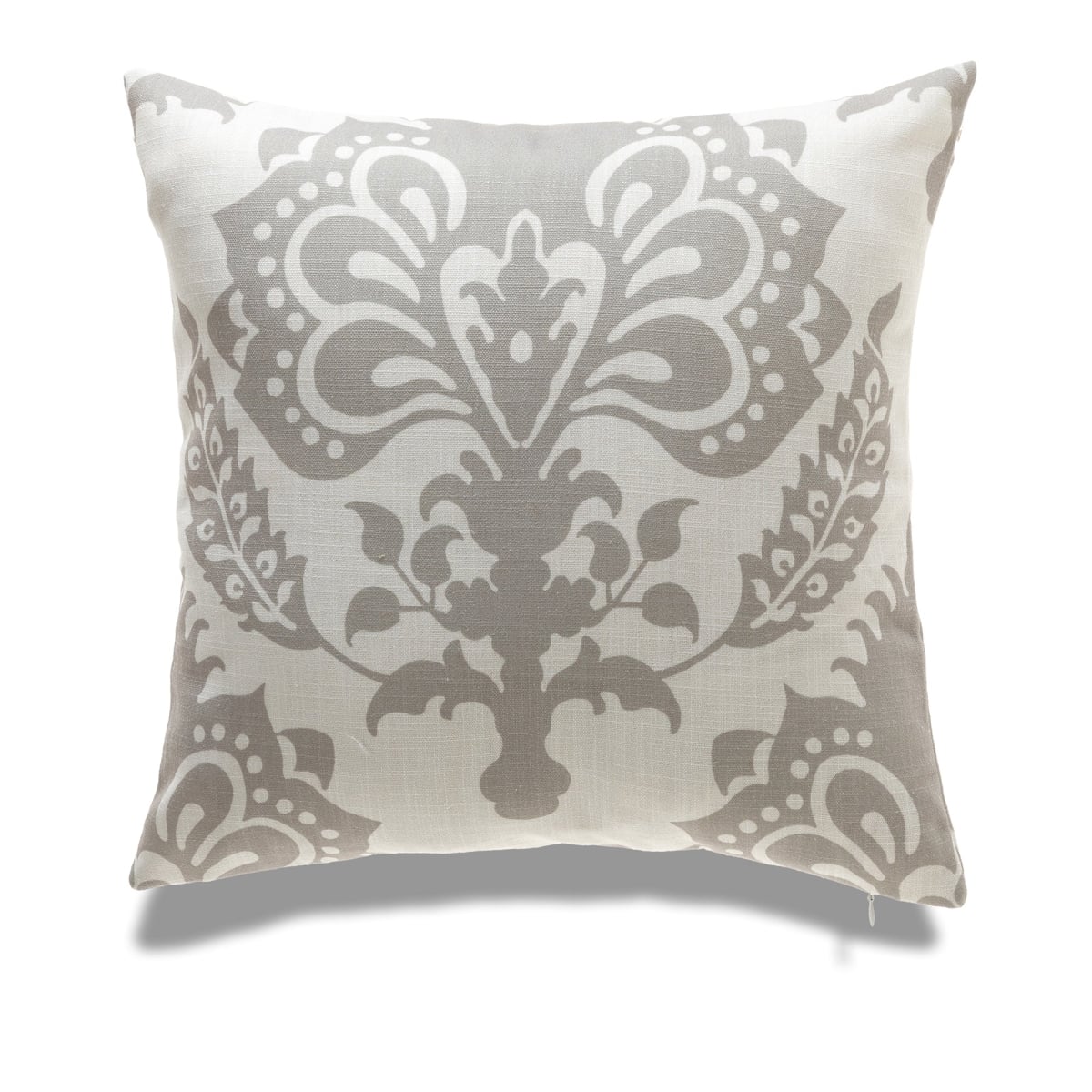 HU-VA1818KS03OF White With Light Gray Print And Feather Down Insert Pillow