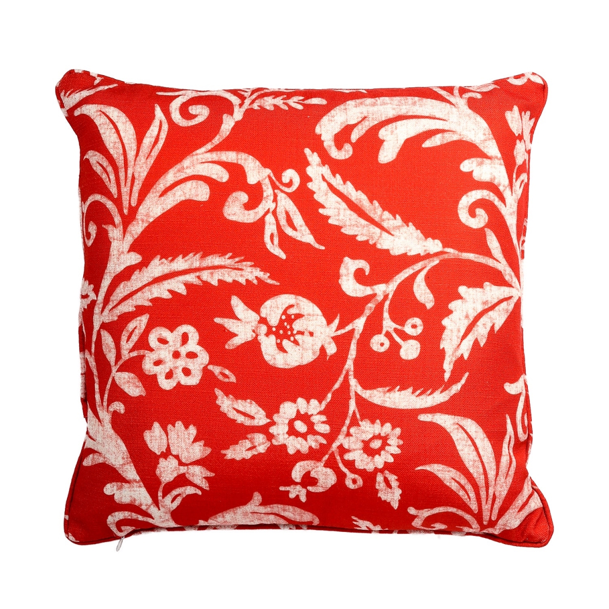 HU-DB2020TW05XX Red And White Floral Pattern Pillow Cover