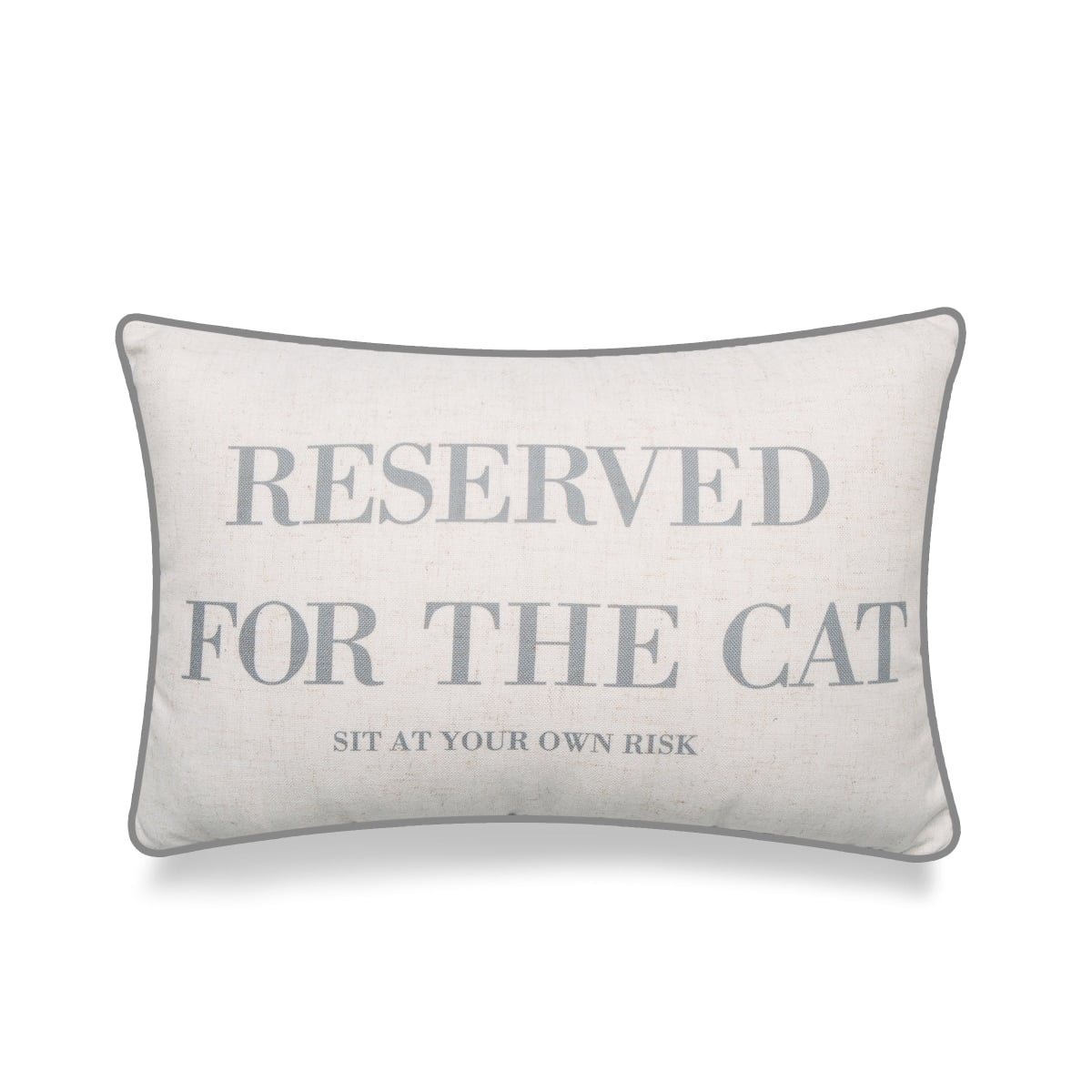 HU-YM1218ICCTOP Reserved For The Cat Sit At Your Own Risk With Polyester Insert Pillow
