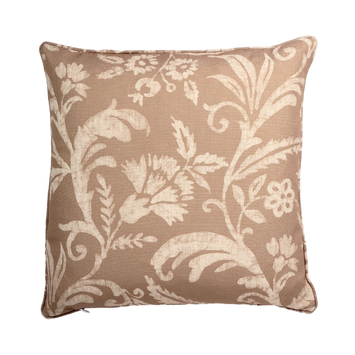 HU-DB2020TW03OF Beige And White Floral Pattern With Feather Down Insert Pillow