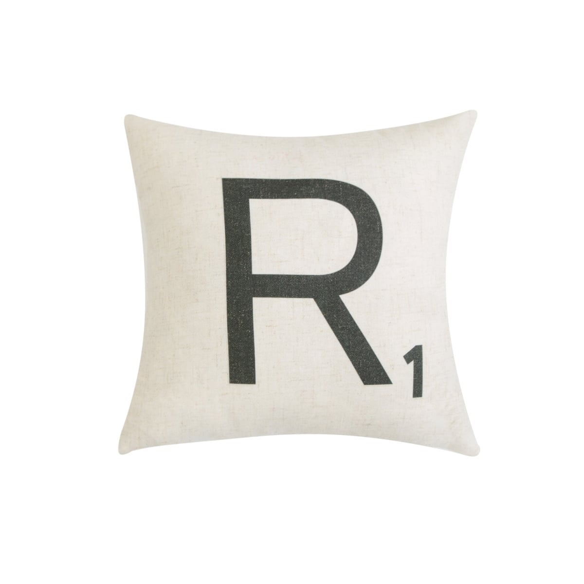HU-SL1616ICR1OF Letter-R1 With Feather Down Insert Pillow