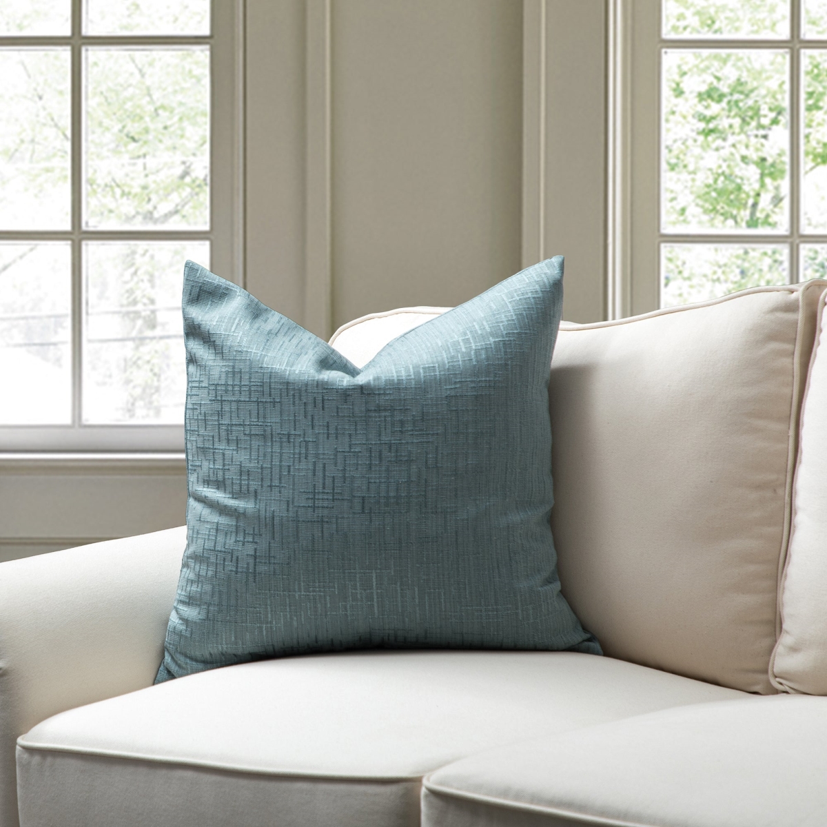 HU-SS2020JS11BLOF Blue With Featherdown Insert Pillow