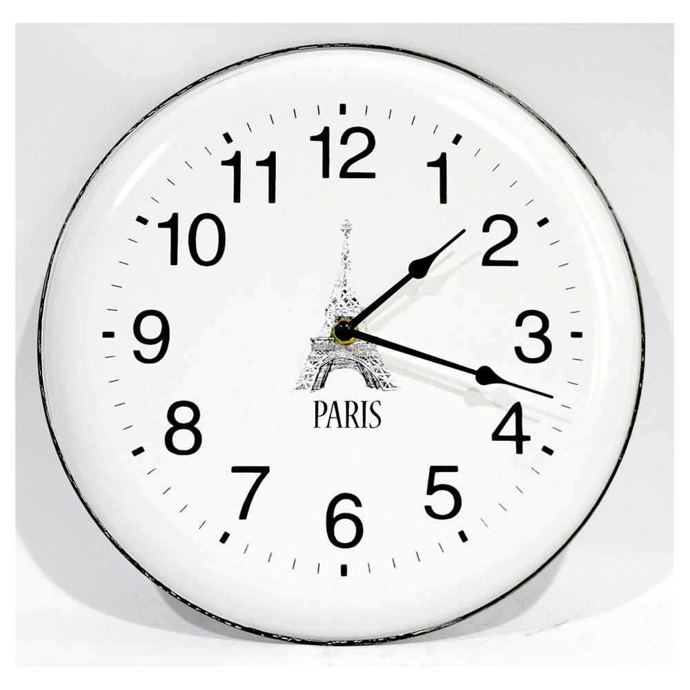 IV-W19-GTC001 12.5 in. Eiffel Tower Wall Clock