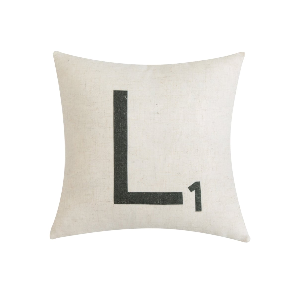 HU-SL1616ICL1OF Letter-L1 With Feather Down Insert Pillow