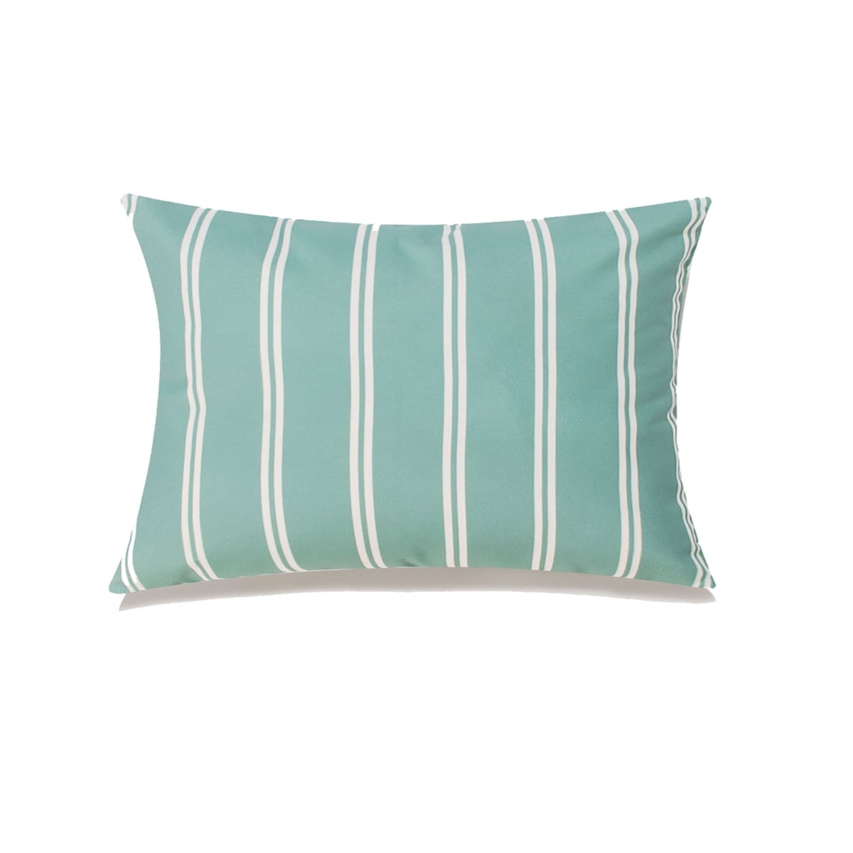 HU-MP1420ICHRGROF Harrison Green With White Stripes And Feather Down Insert Pillow