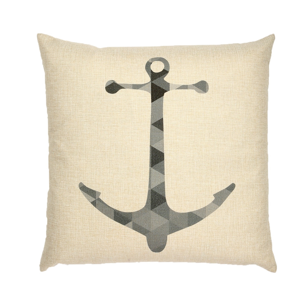 HU-SU1818ICA2OP Gray Anchor With Polyester Insert Pillow