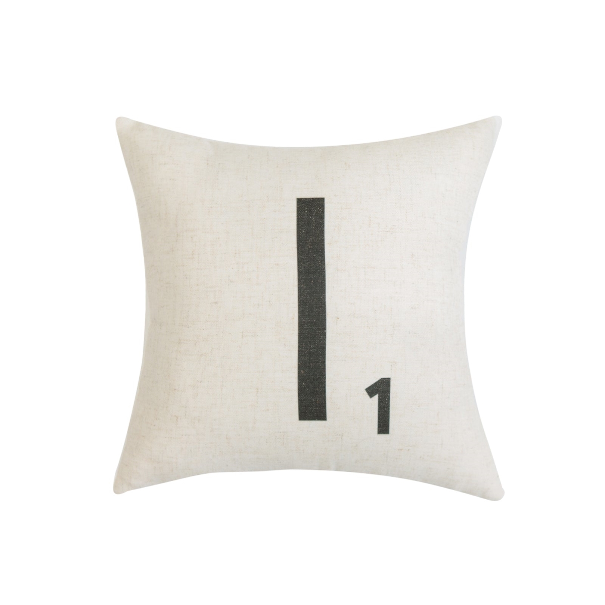 HU-SL1616ICI1OF Letter-I1 With Feather Down Insert Pillow