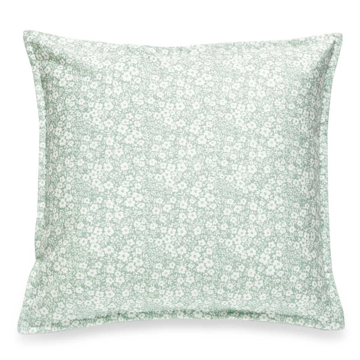 HU-LF2020EG02GROP Square Green And White Floral Print With Polyester Insert Pillow