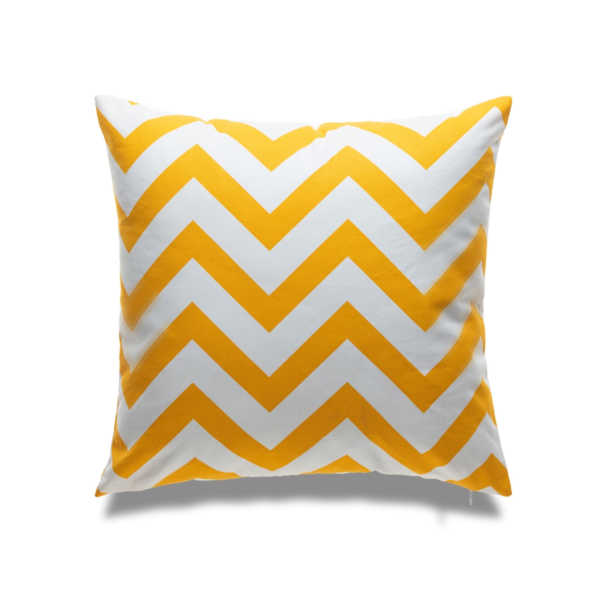 HU-LA1818CV14OP Bright Yellow And White Chevron Pattern With Polyester Insert Pillow