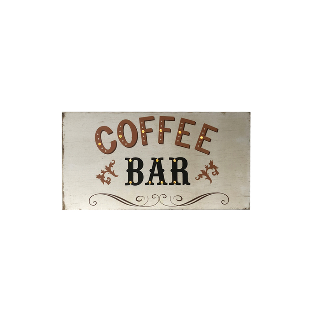 IV-W19-HZLE001 Coffee Bar LED Box Wall Decor