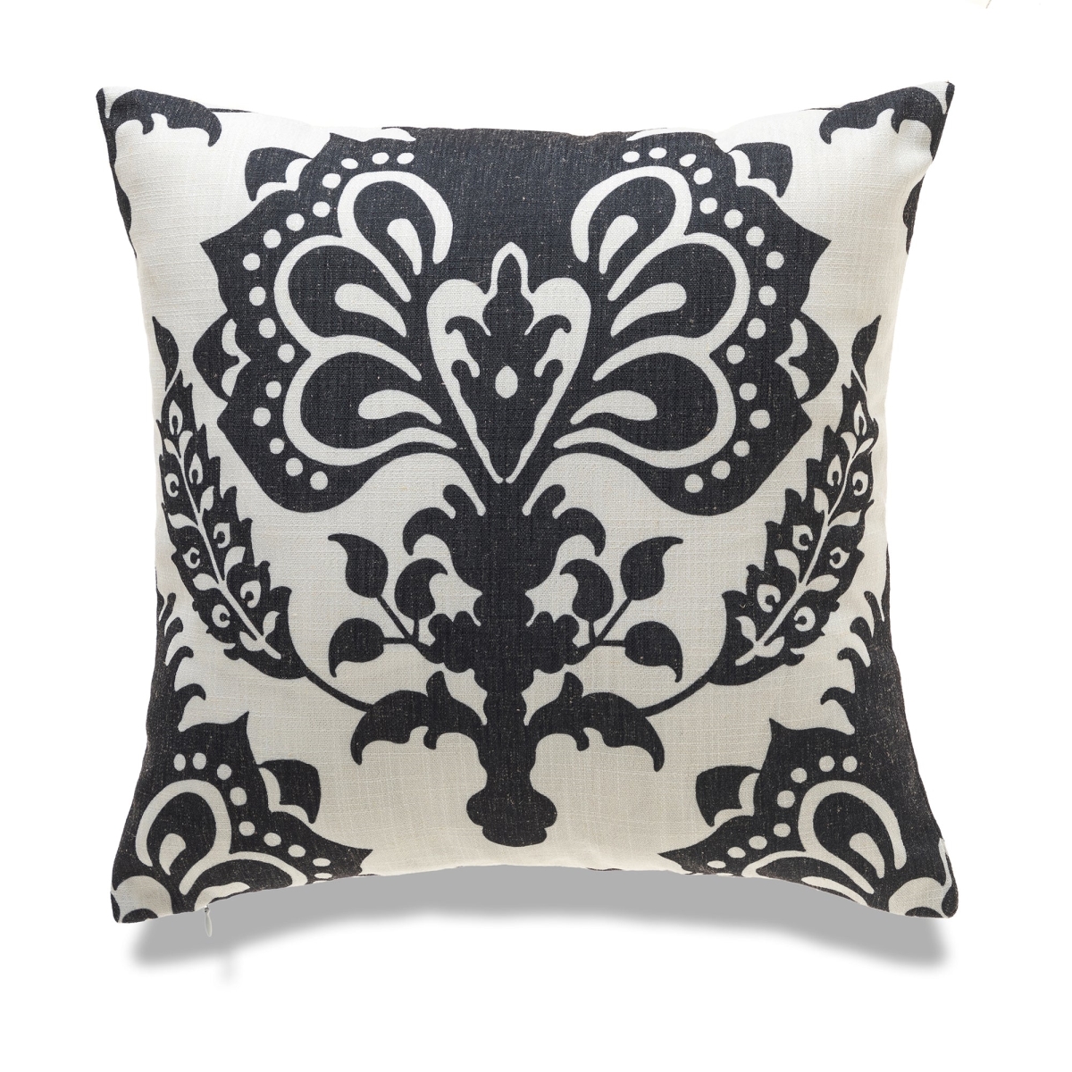 HU-VA1818KS04OP White With Black Print And Polyester Insert Pillow