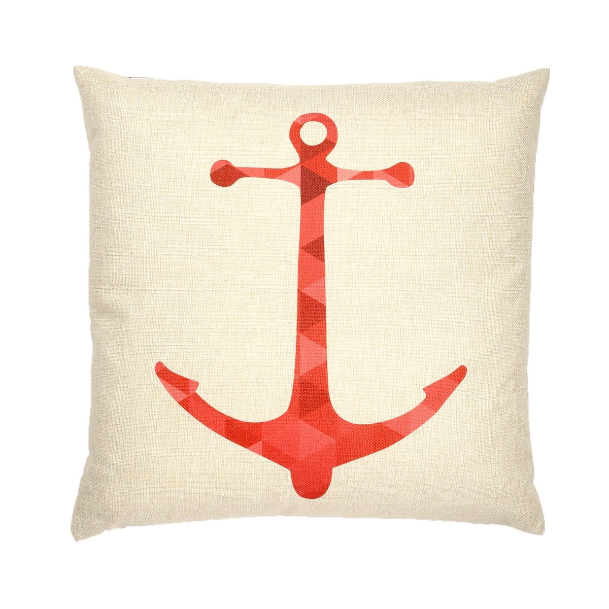 HU-SU1818ICA3OF Red Anchor With Feather Down Insert Pillow