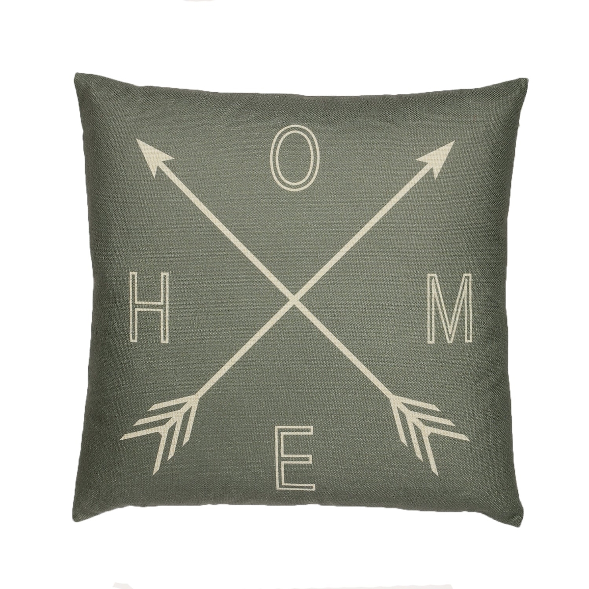HU-LO1818ICHMXX Compass Points- H O M E Pillow Cover