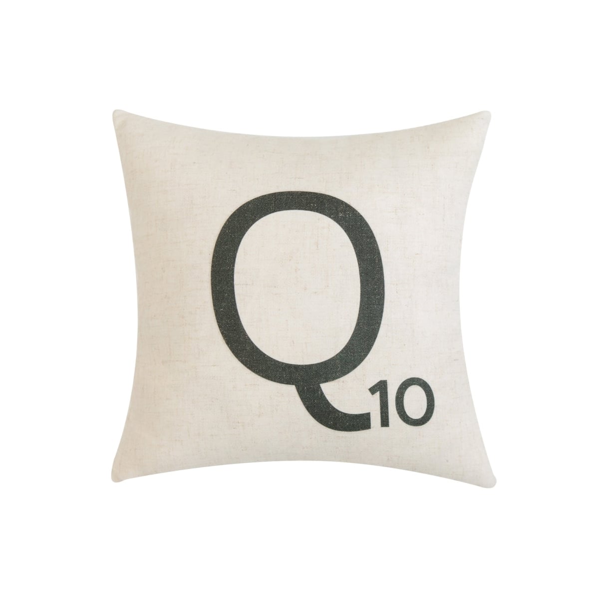 HU-SL1616ICQ10OF Letter-Q10 With Feather Down Insert Pillow