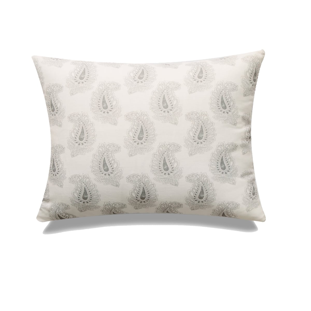 HU-MP1420JS12GEOP Greige With White Paisley Print And Polyester Insert Pillow