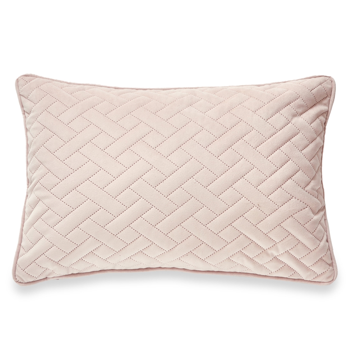 HU-LA1218JS02PKOP Pink Laser Embossed Chevron Pattern With Polyester Insert Pillow