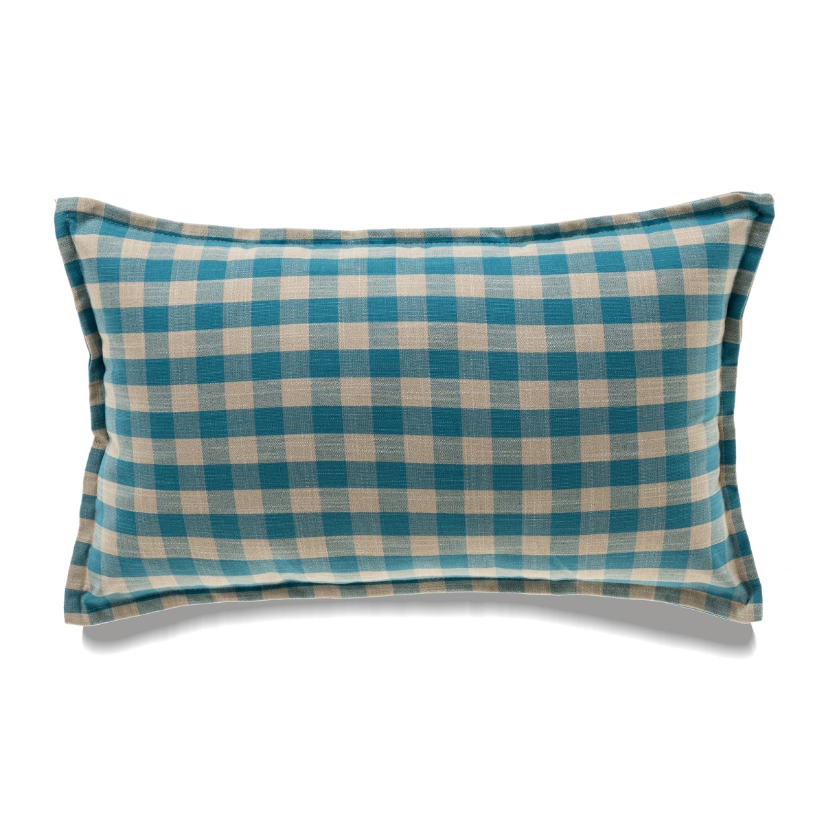 HU-MPBC1220JT02BLOP Blue And Beige Buffalo Check With Polyester Insert Pillow