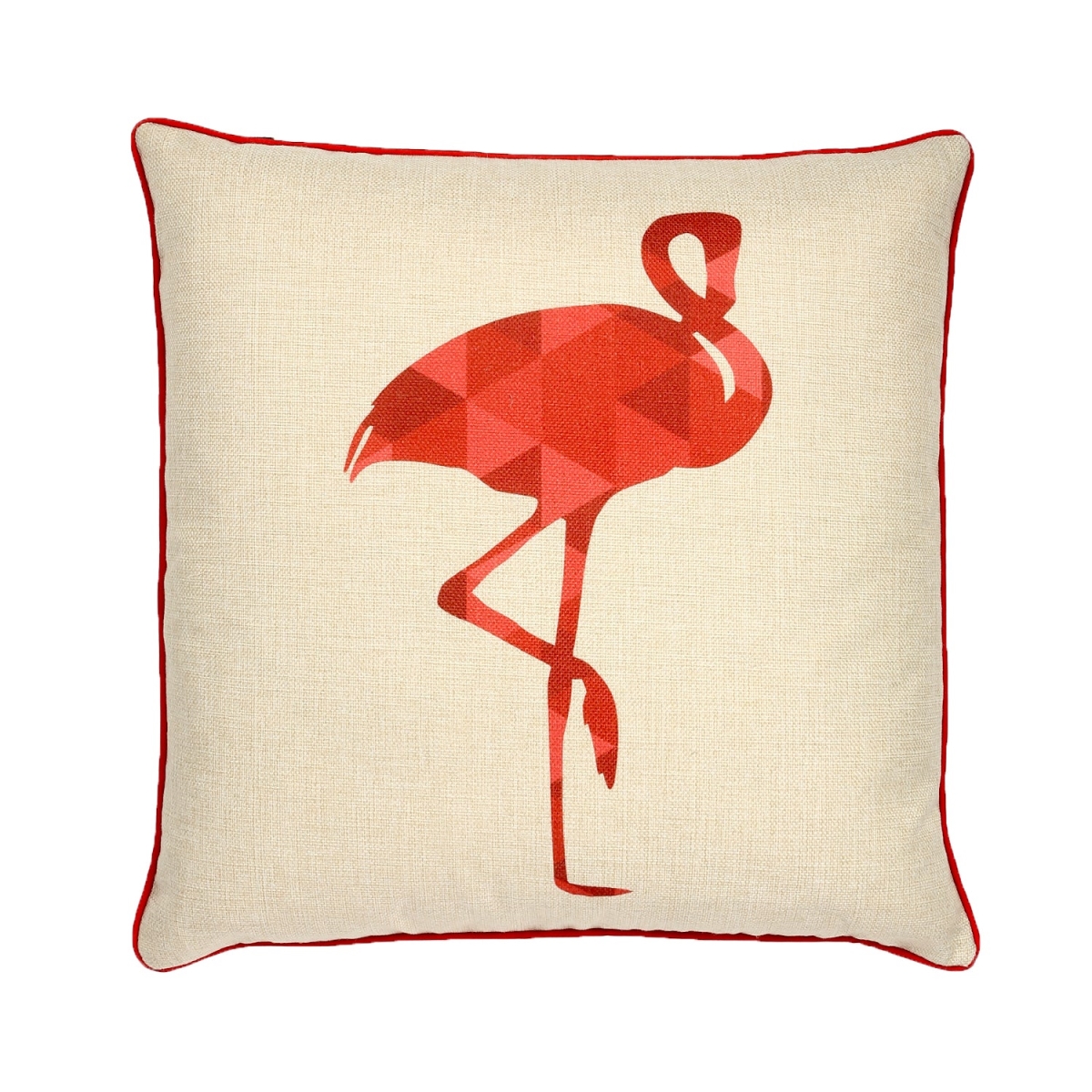 HU-SU1818ICF3OP Red Flamingo With Polyester Insert Pillow