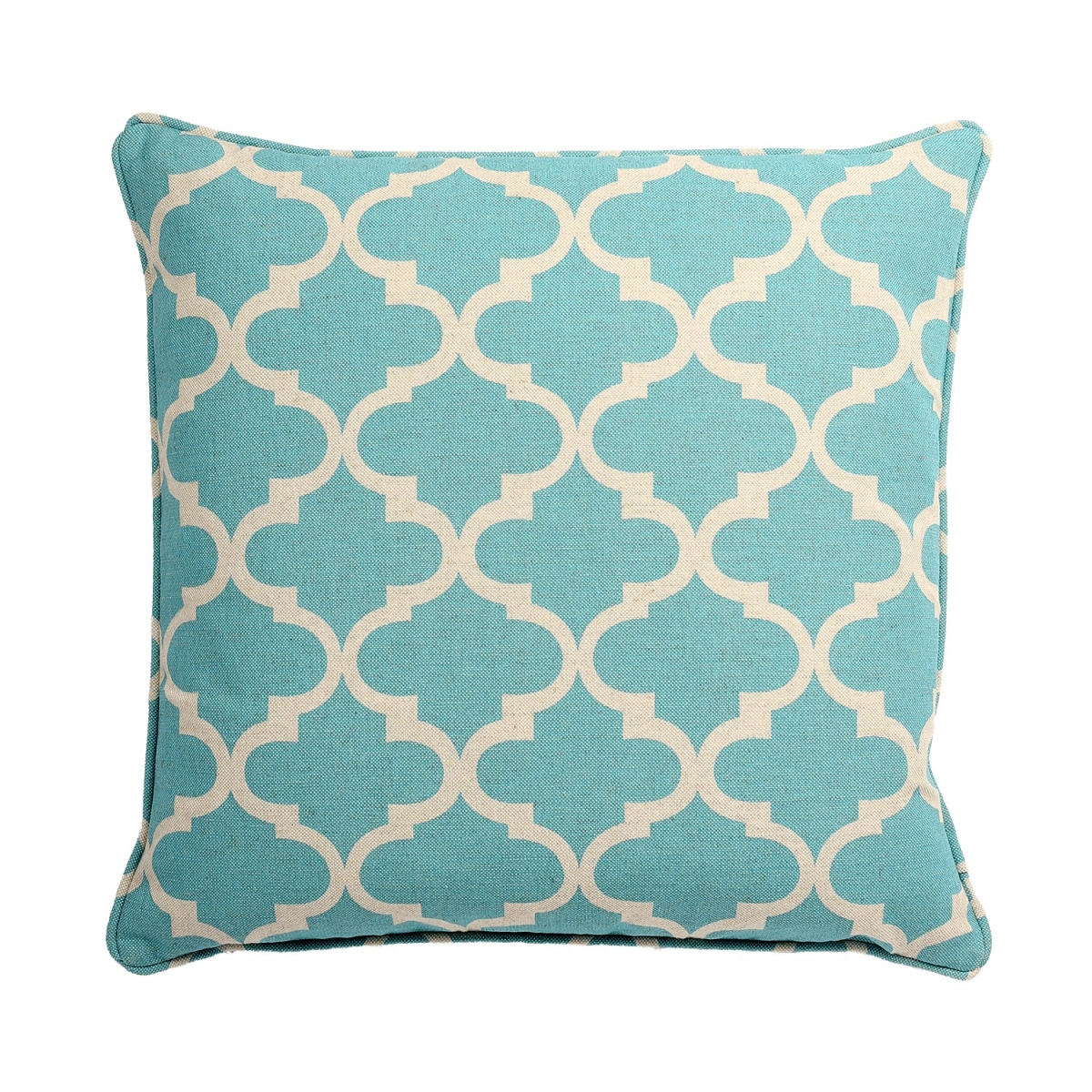 HU-LA1818QDH4OP Blue And White Patterned With Polyester Insert Pillow
