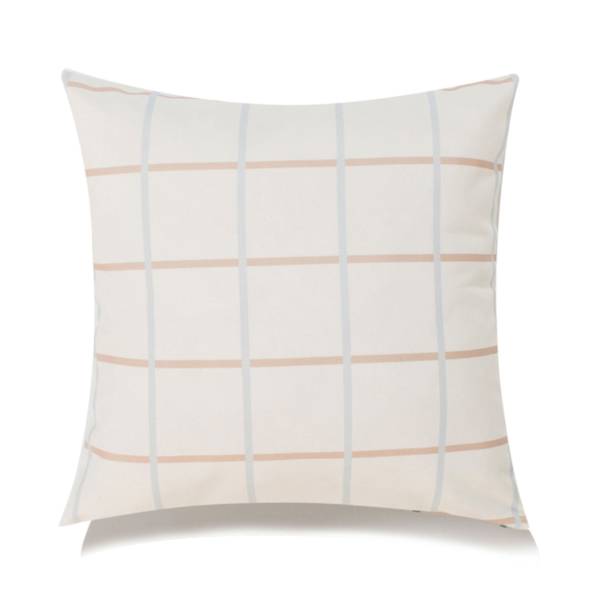 HU-MP2020ICEDBLOP Blue And Beige Checks With Polyester Insert Pillow