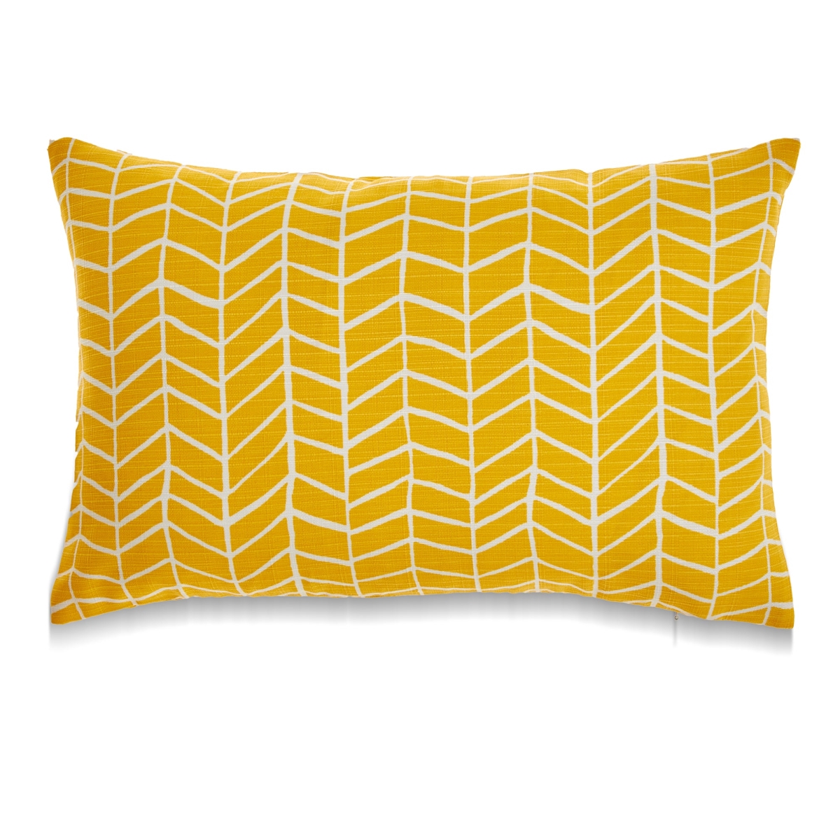 HU-MO1218JSLAYWOP Bright Yellow And White Herringbone Pattern With Poly Insert Pillow