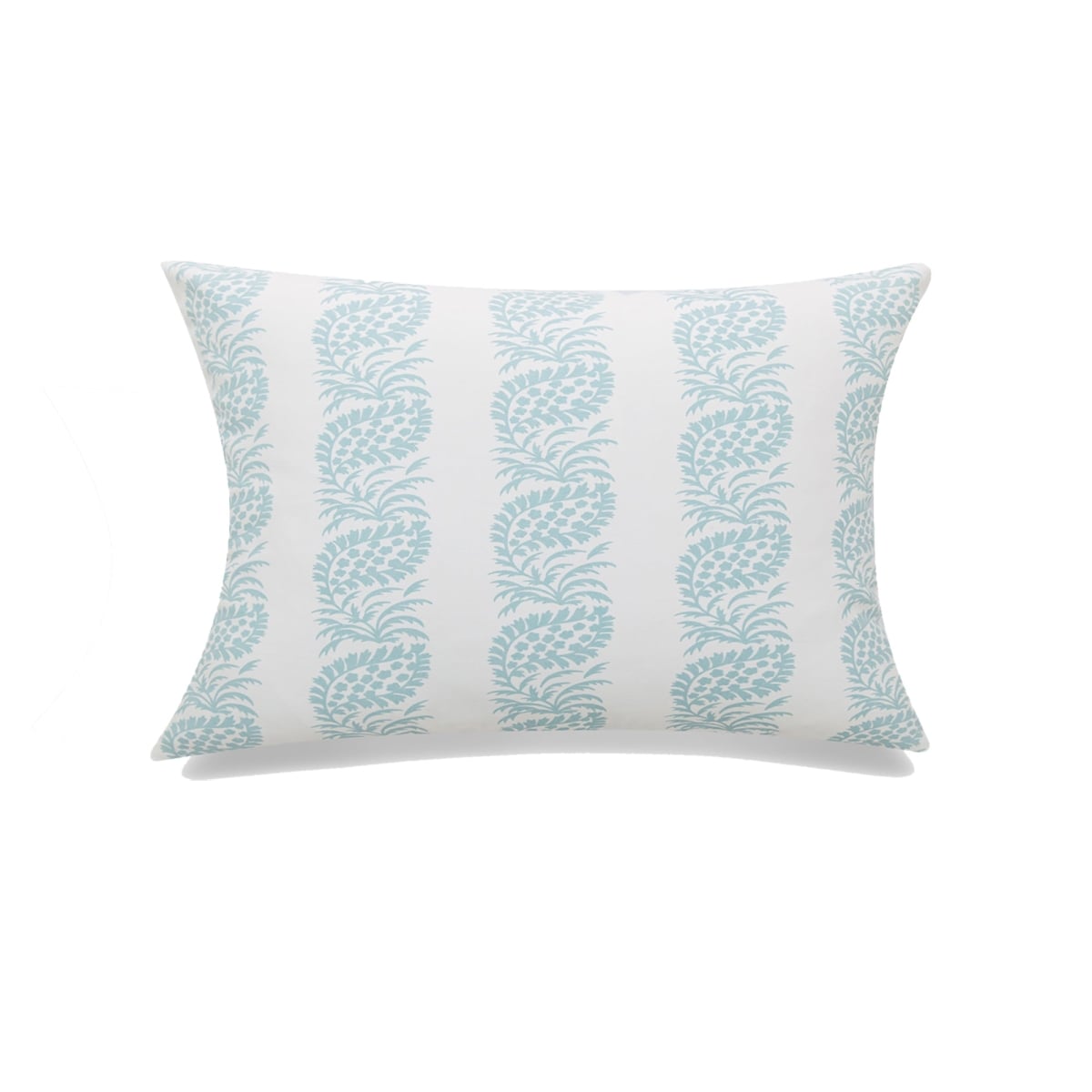 HU-MP1420JS01BLXX White With Blue Block Print Pillow Cover