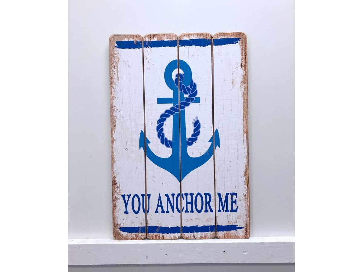 Anchor Me Wooden Sign Wall Decor