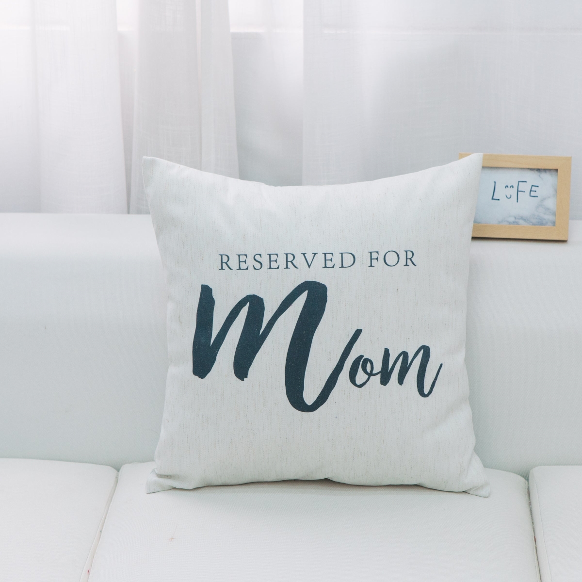 HU-YM1818ICMMV2OP Reserved For Mom With Polyester Insert Pillow