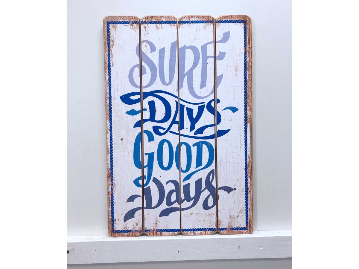 IV-S16-G199 Surf Days Wooden Sign Wall Decor
