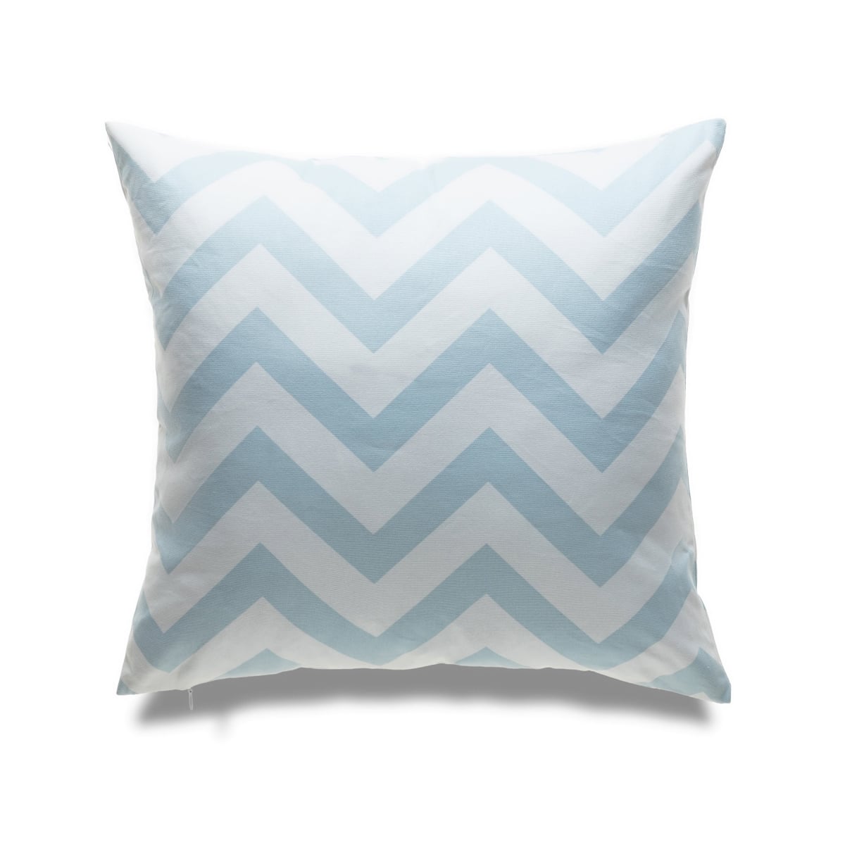 HU-LA1818CV18OF Sea Blue And White Chevron Pattern With Feather Down Insert Pillow