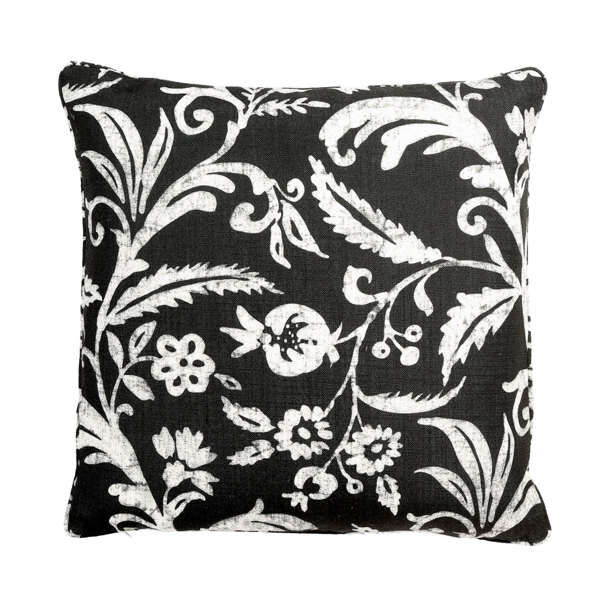 HU-DB2020TW06OP Black And White Floral Pattern With Polyester Insert Pillow
