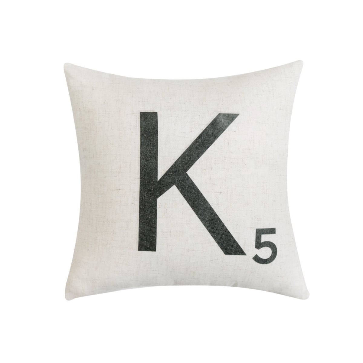HU-SL1616ICK5OF Letter-K5 With Feather Down Insert Pillow