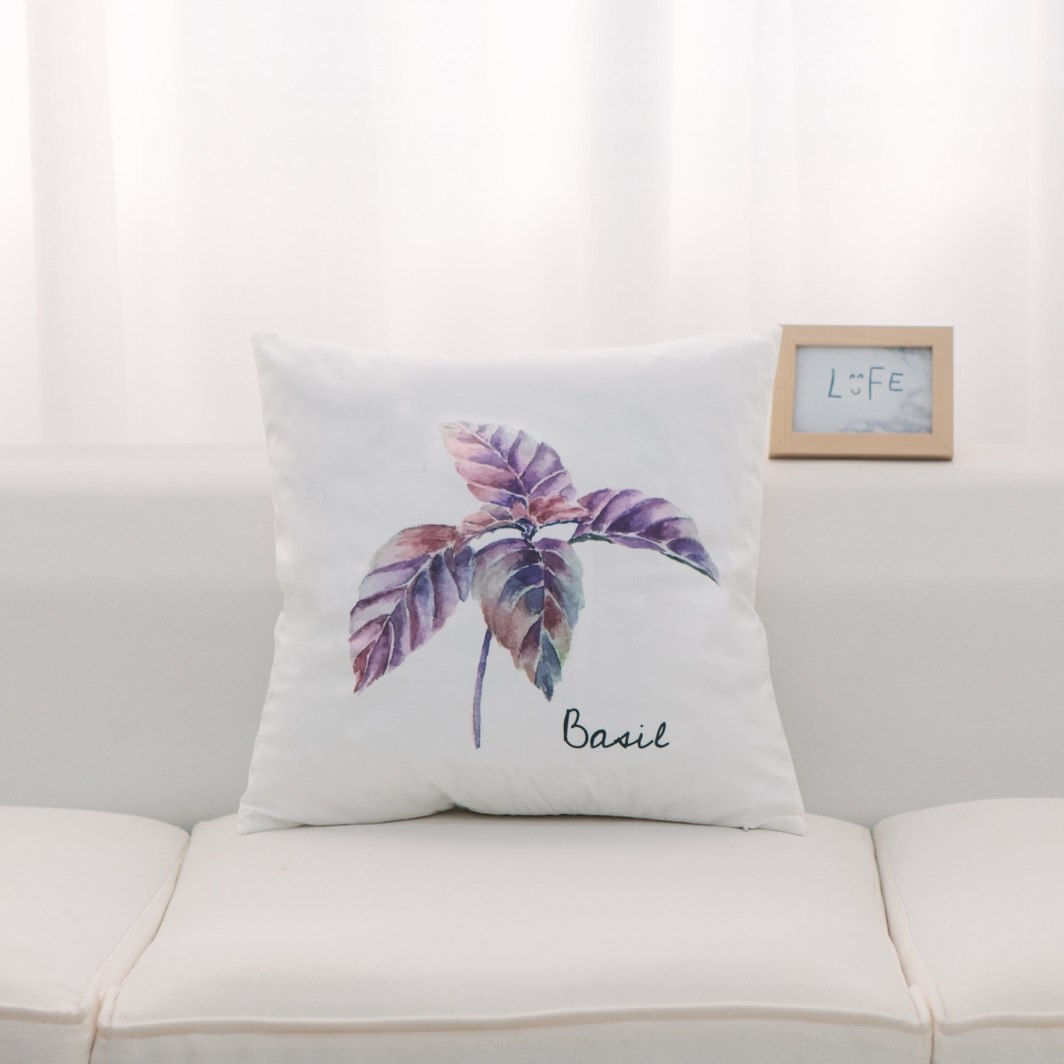 HU-HB1818KSBSOP Basil With Polyester Insert Pillow