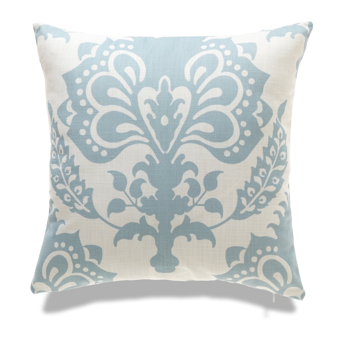 HU-VA1818KS02OF White With Sea Blue Print Andfeather Down Insert Pillow