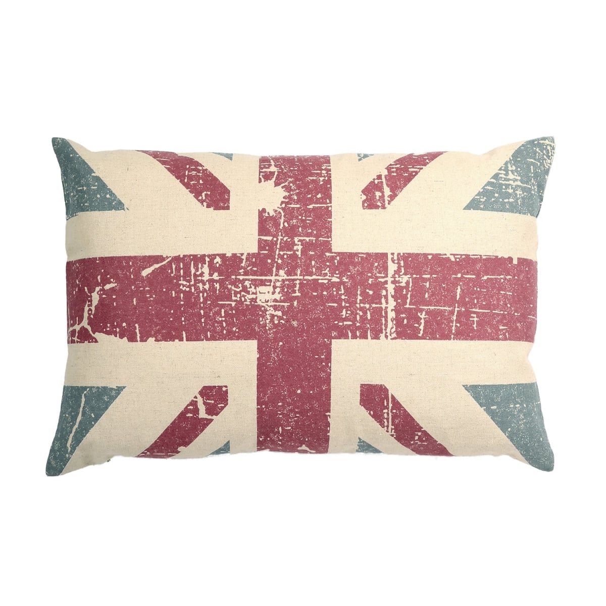 HU-FG1218JSUKOP Vintage Look Uk Flag Pattern With Polyester Insert Lumbar Pillow