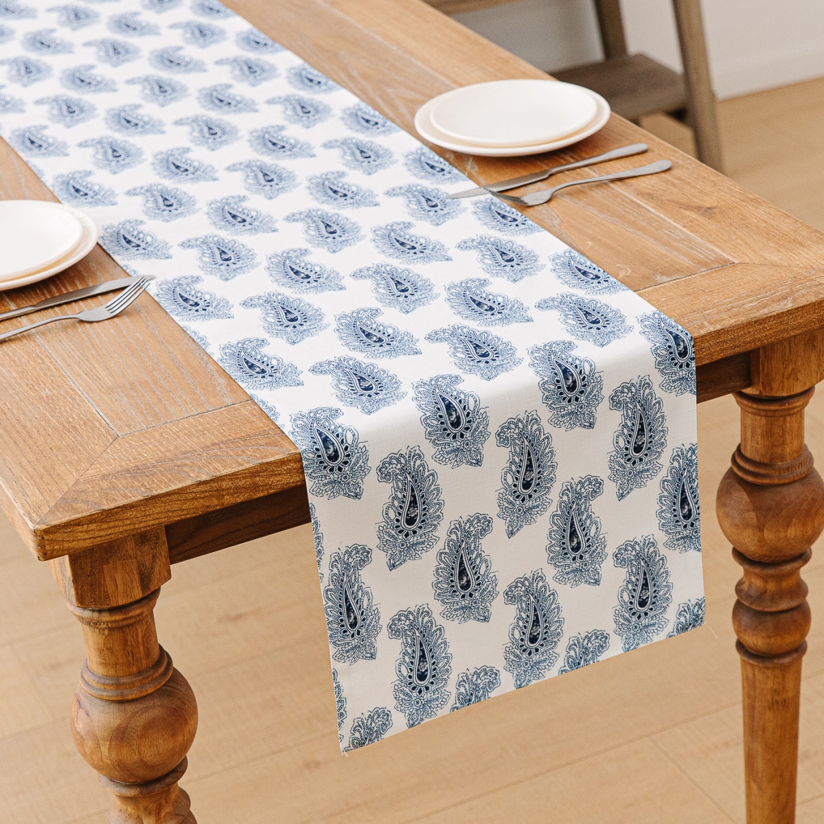 Picture of MDR Trading Inc. HU-MP16108JS12NV Navy Blue Paisley Pattern Table Runner